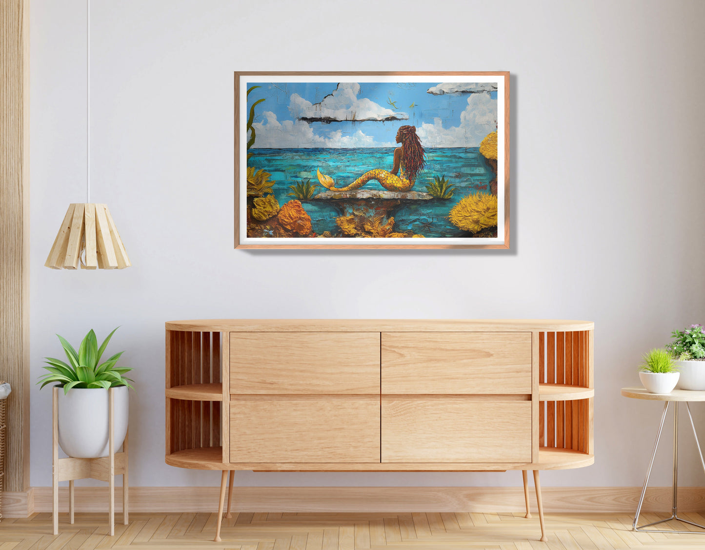 Black Mermaid Beach Caribbean wall art view 80