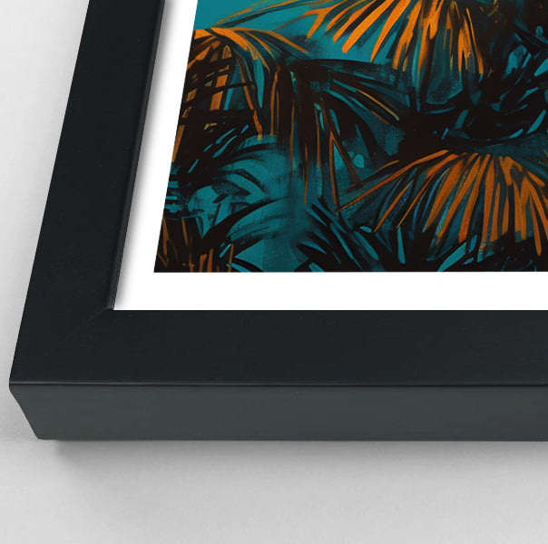 Giraffe Palm Tree African American canvas print view 70