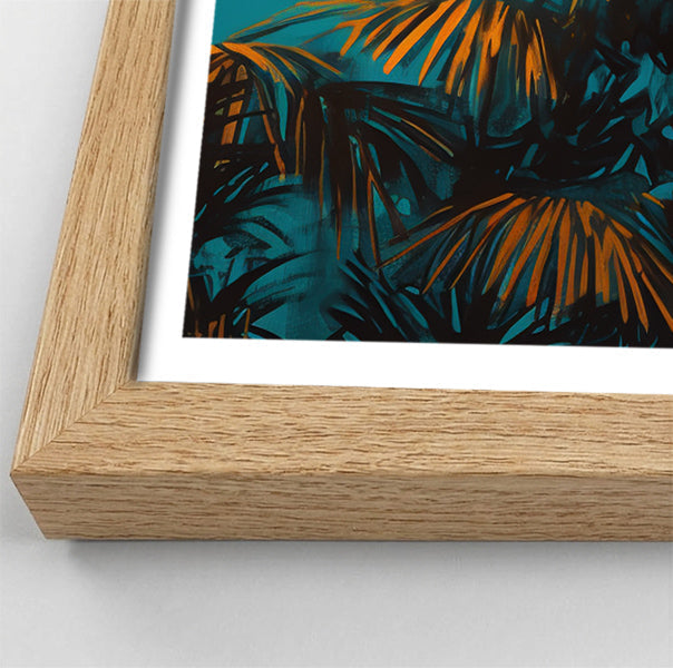 Giraffe Palm Tree African American canvas print view 76