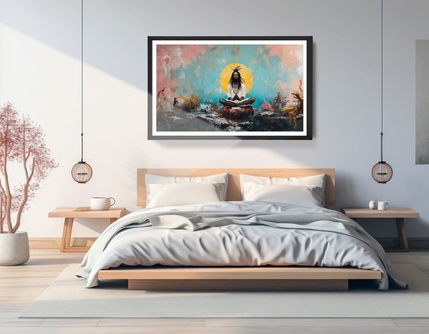 Black Woman Water Meditation African American wall art view 69