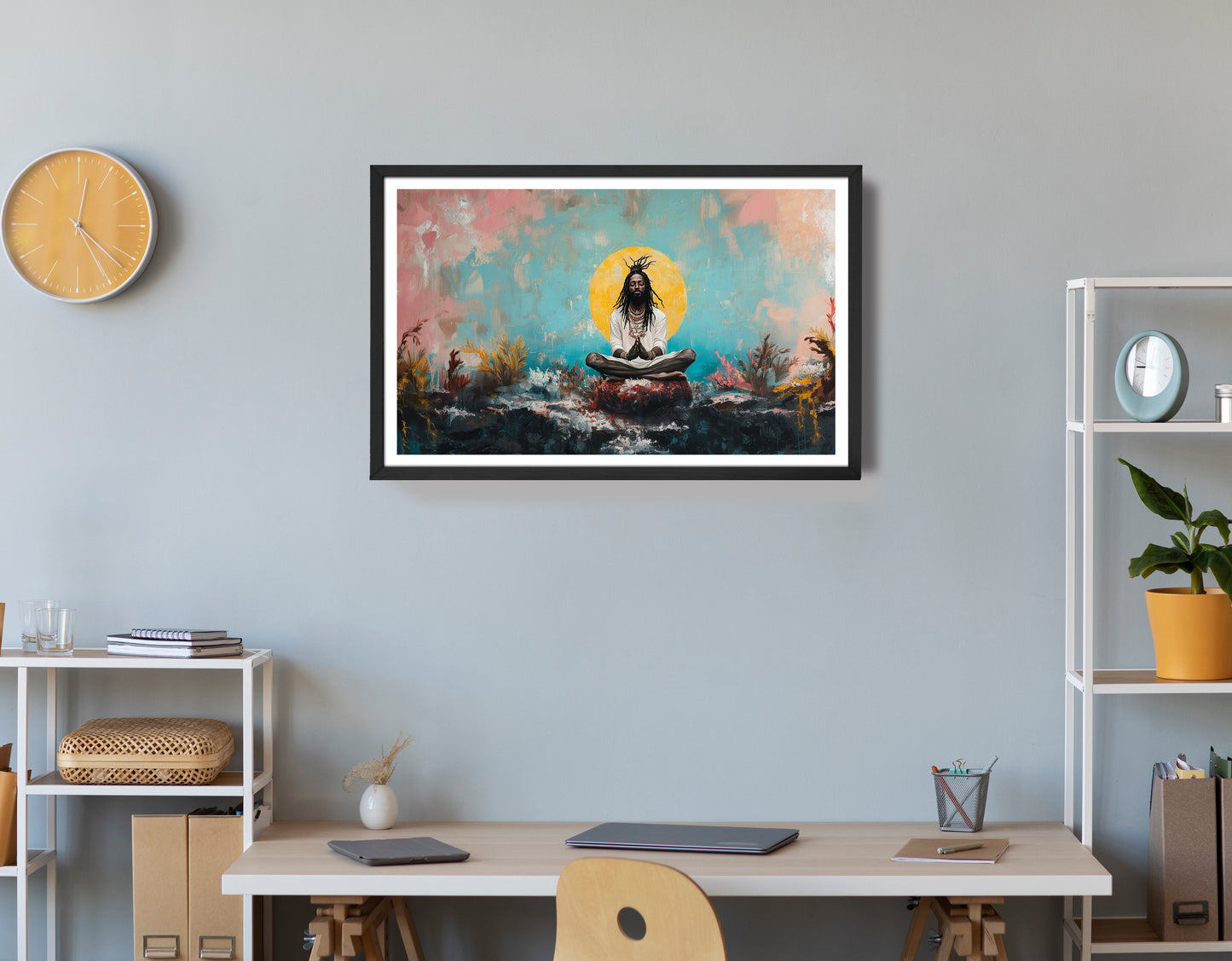 Black Woman Water Meditation African American wall art view 72