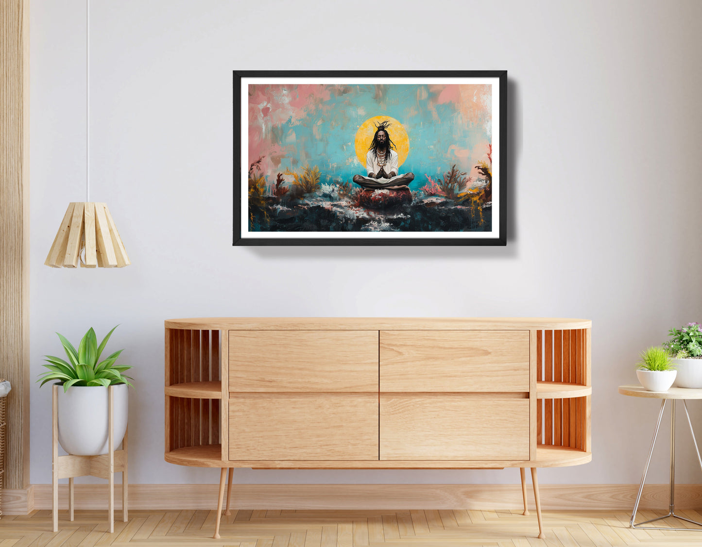 Black Woman Water Meditation African American wall art view 68