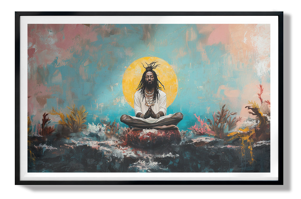 Black Woman Water Meditation African American wall art view 67