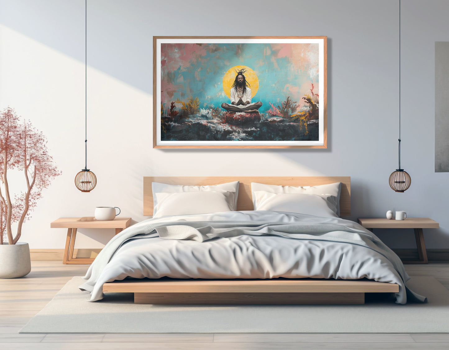 Black Woman Water Meditation African American wall art view 81