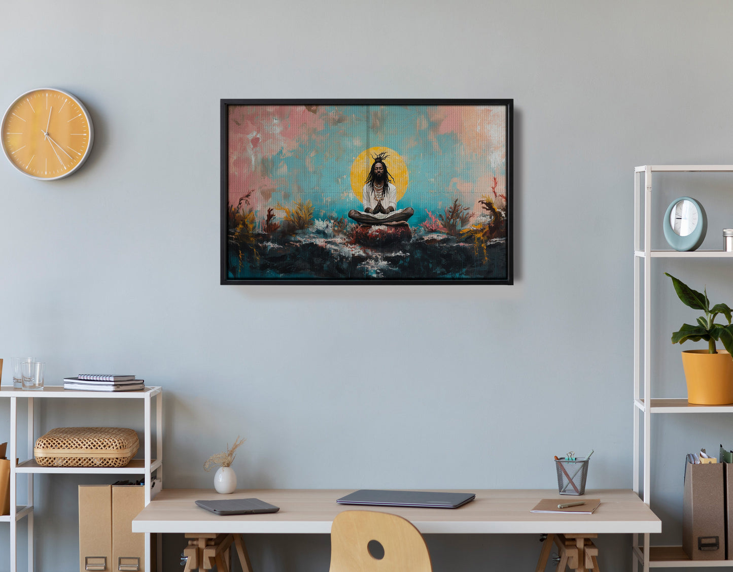 Black Woman Water Meditation African American wall art view 30