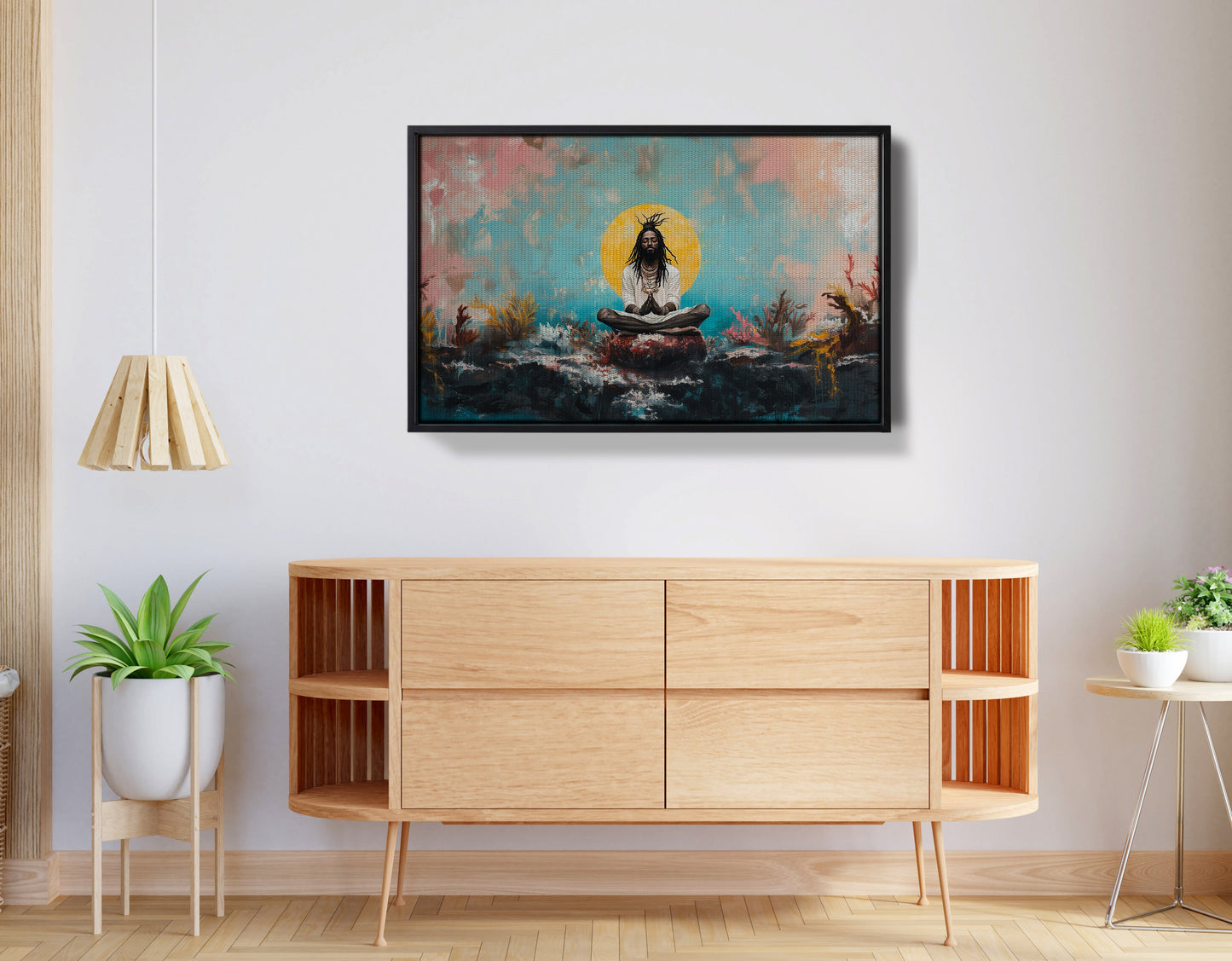Black Woman Water Meditation African American wall art view 26