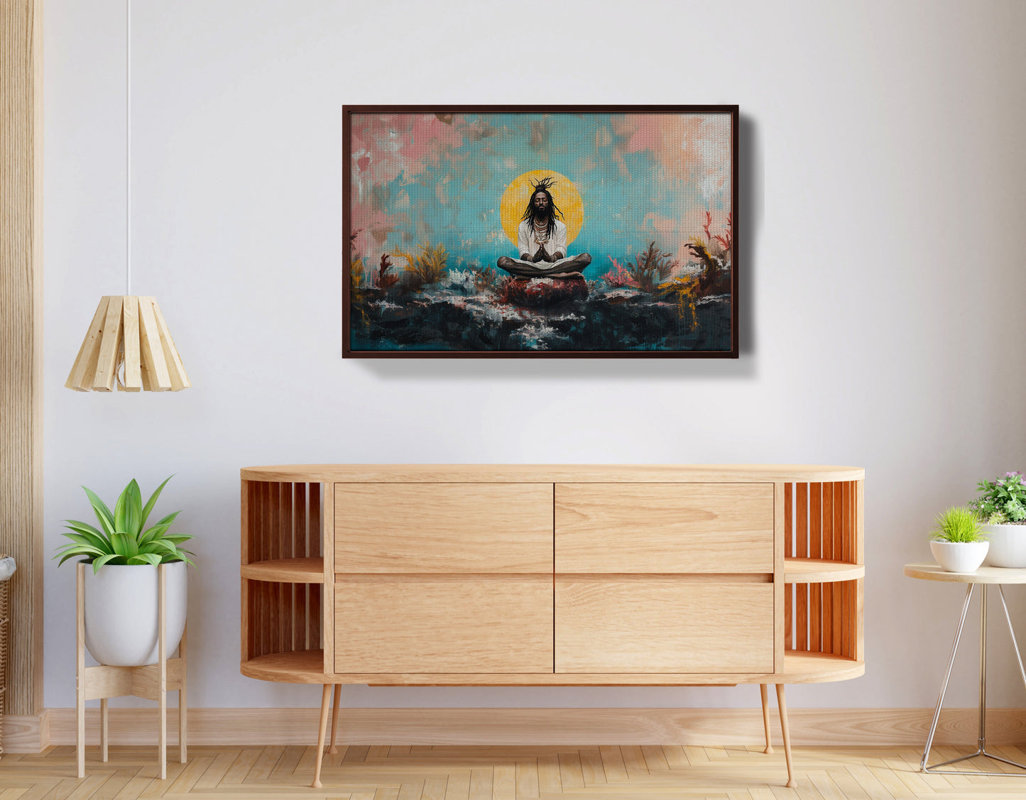 Black Woman Water Meditation African American wall art view 32