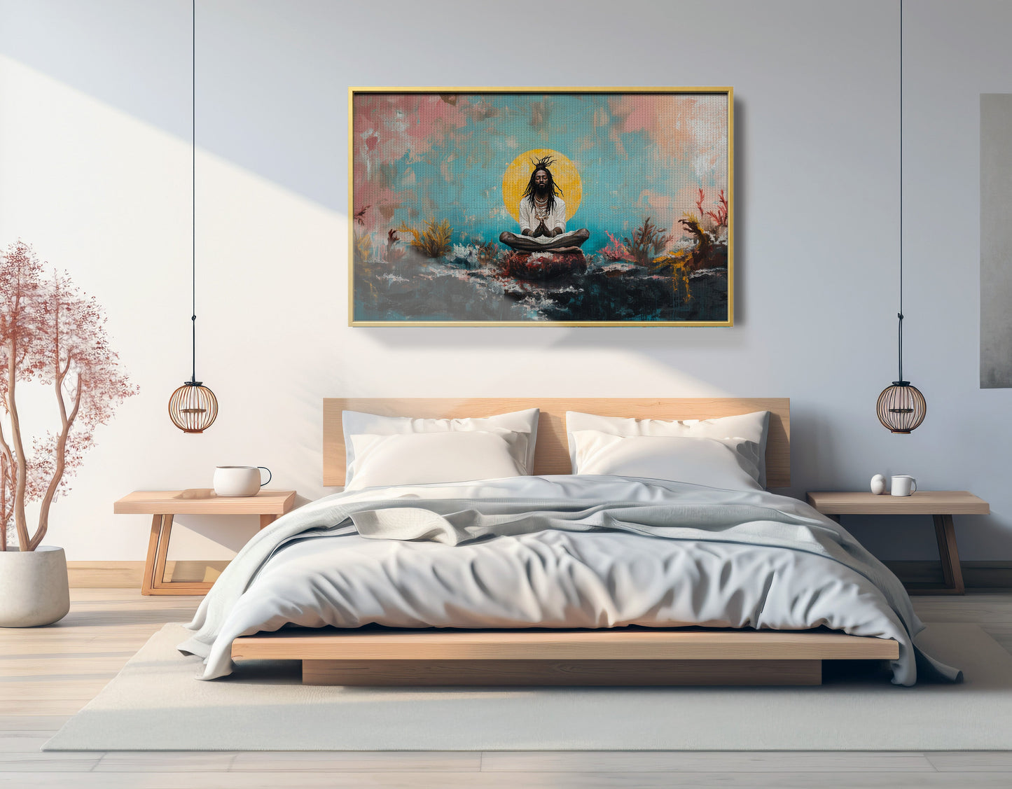 Black Woman Water Meditation African American wall art view 39