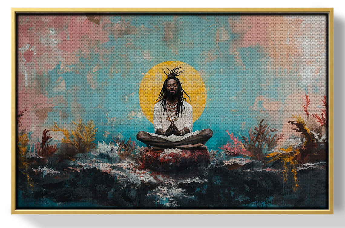 Black Woman Water Meditation African American wall art view 37