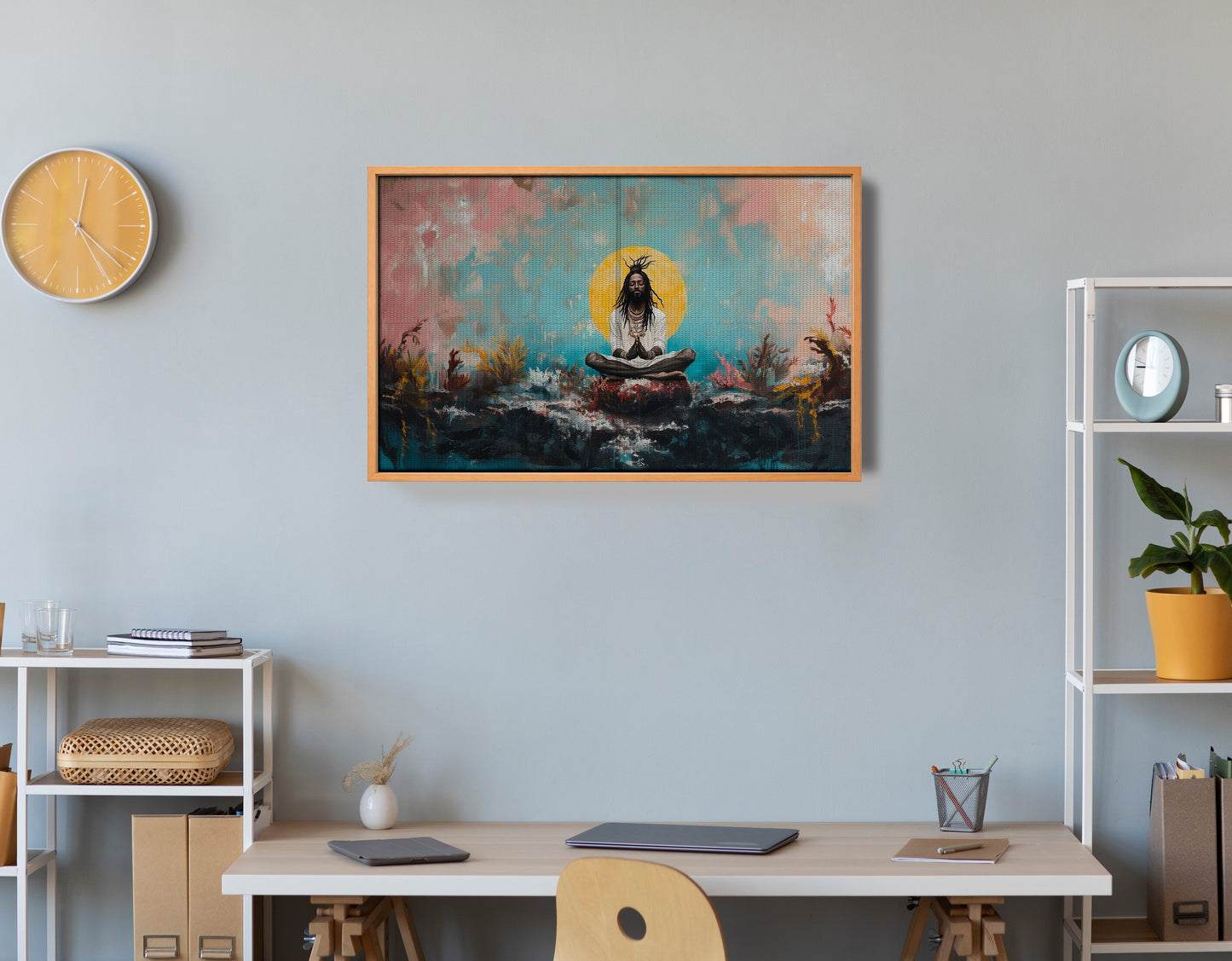 Black Woman Water Meditation African American wall art view 48