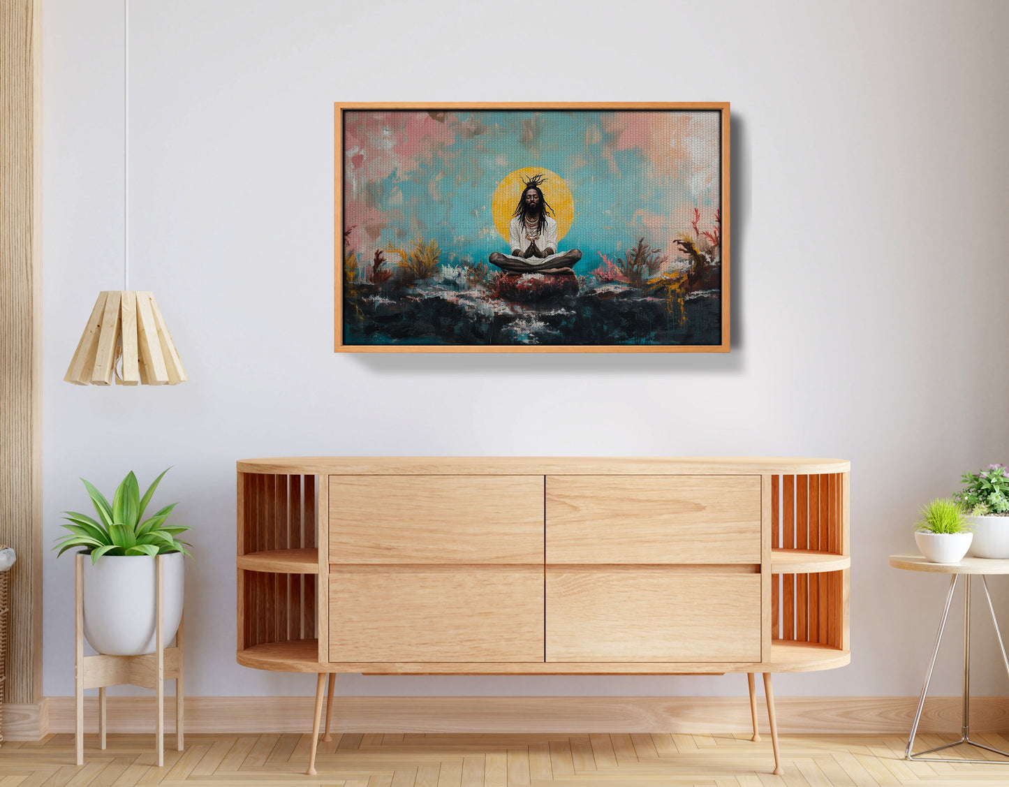 Black Woman Water Meditation African American wall art view 44