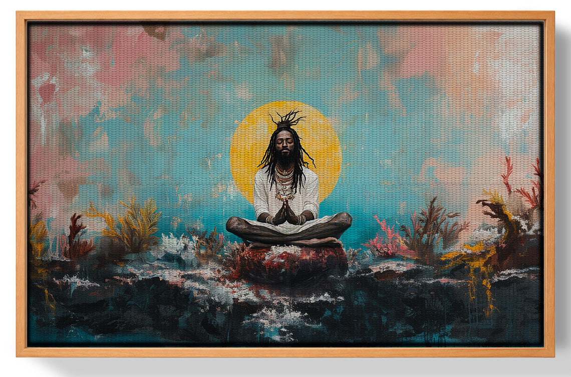 Black Woman Water Meditation African American wall art view 43