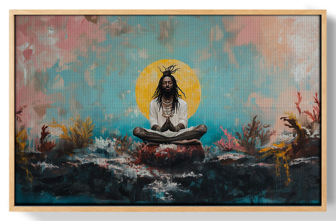 Black Woman Water Meditation African American wall art view 49