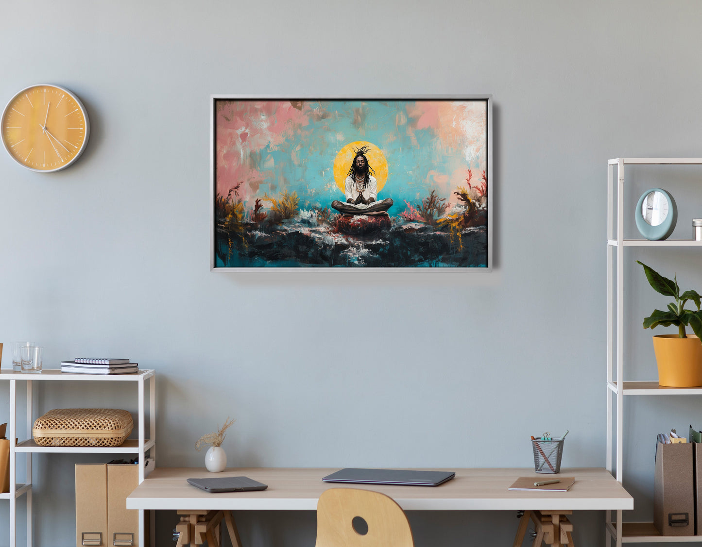 Black Woman Water Meditation African American wall art view 60