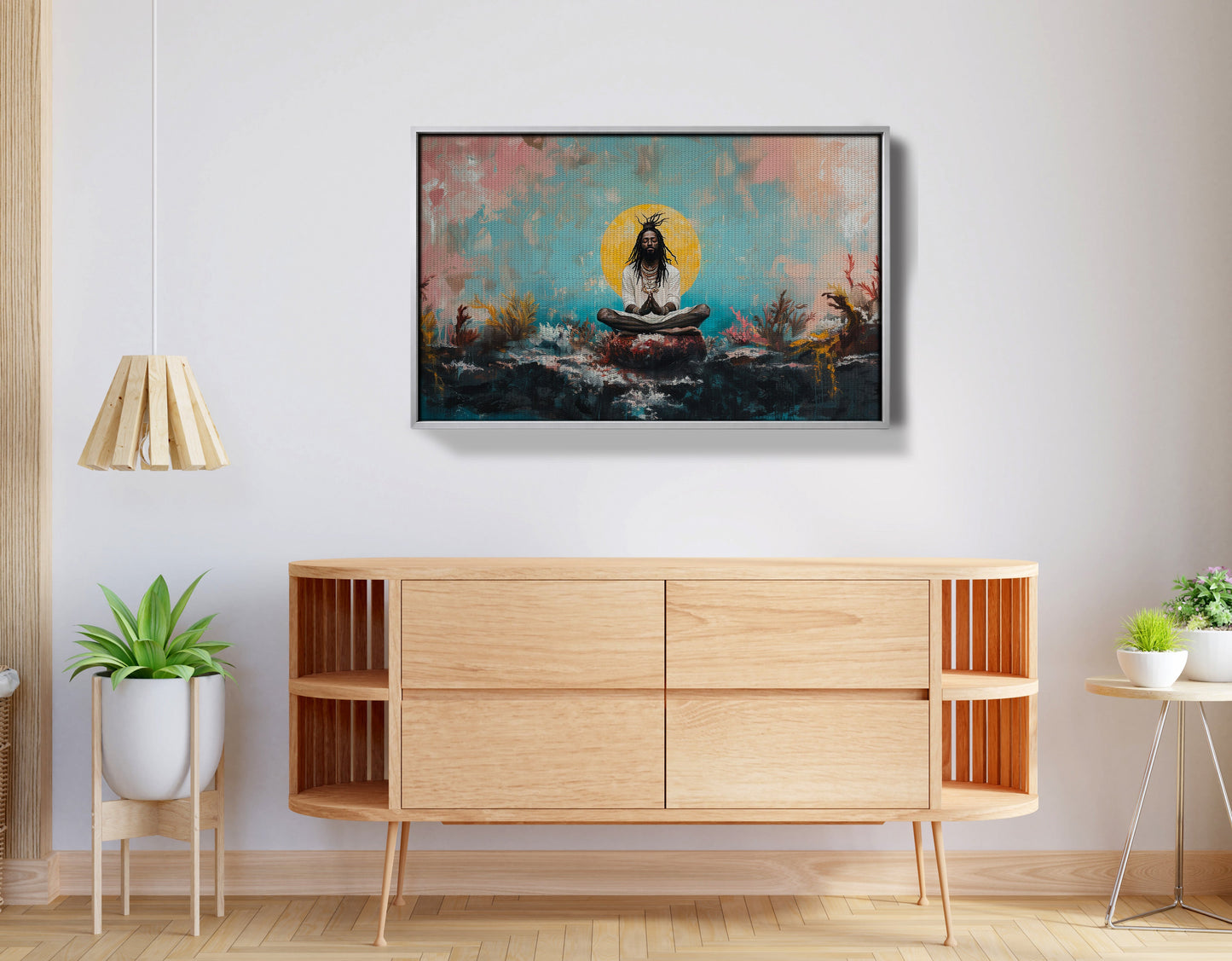 Black Woman Water Meditation African American wall art view 56