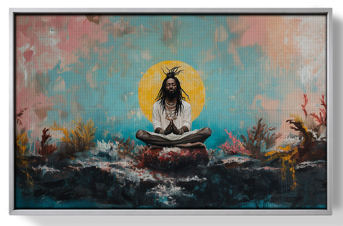 Black Woman Water Meditation African American wall art view 55