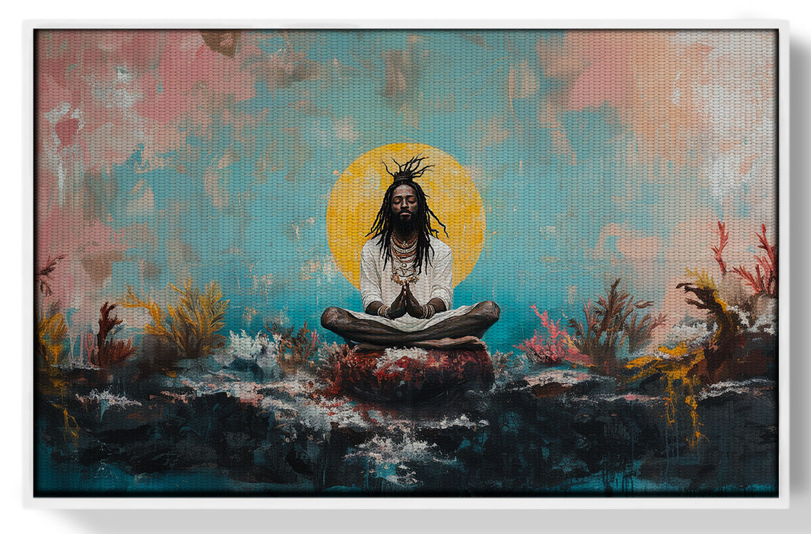 Black Woman Water Meditation African American wall art view 61