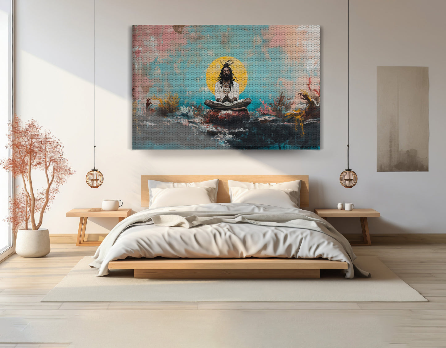 Black Woman Water Meditation African American wall art view 15