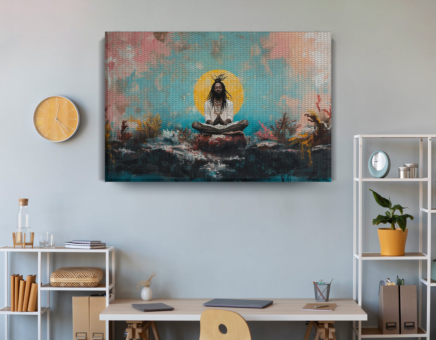 Black Woman Water Meditation African American wall art view 18