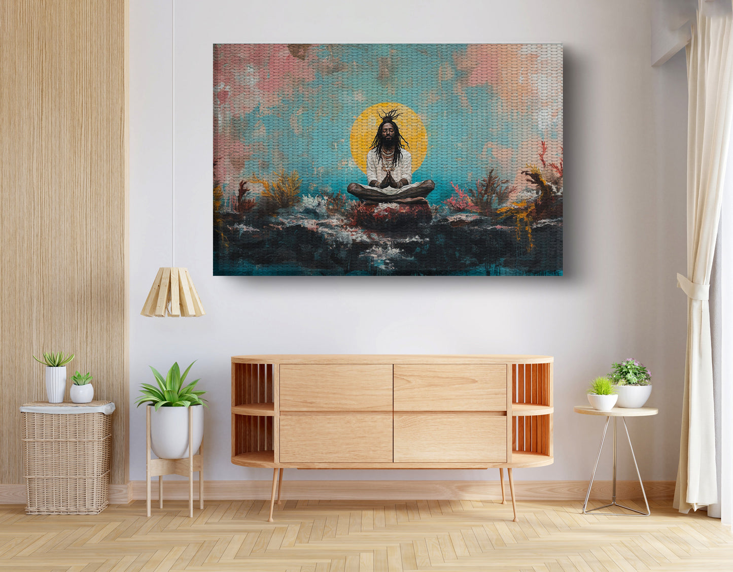 Black Woman Water Meditation African American wall art view 14