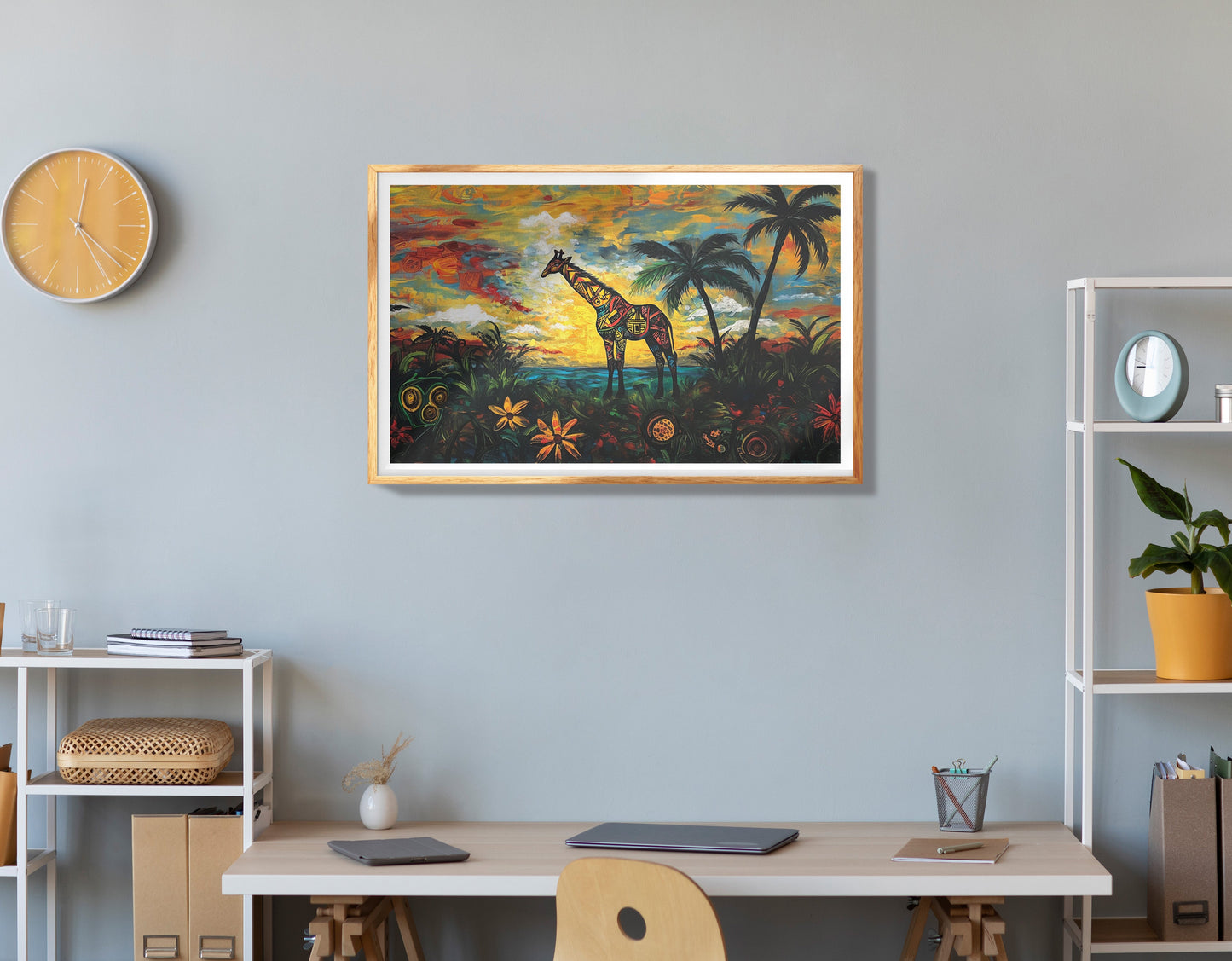Colorful Mountain Pasture Black African American canvas print view 78