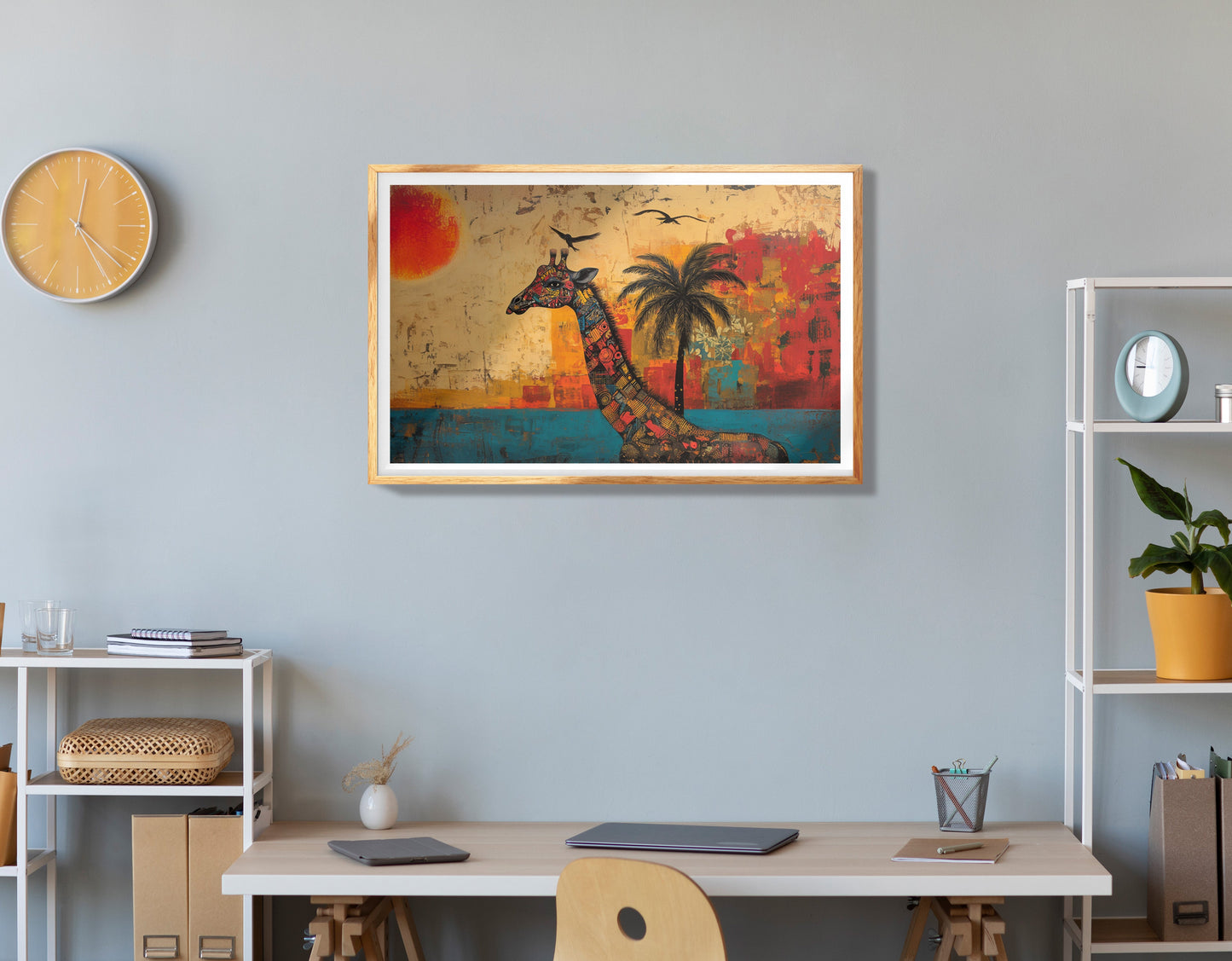 Black Mermaid Sunset Ocean Caribbean wall art view 78