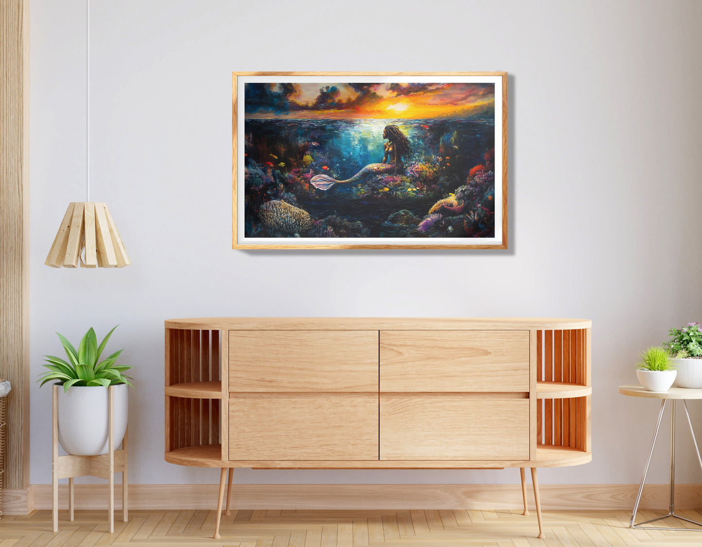 Black Mermaid Beach Caribbean wall art view 74