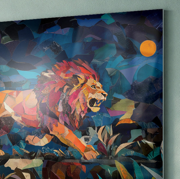 Colorful Lion Moon African American canvas print view 22