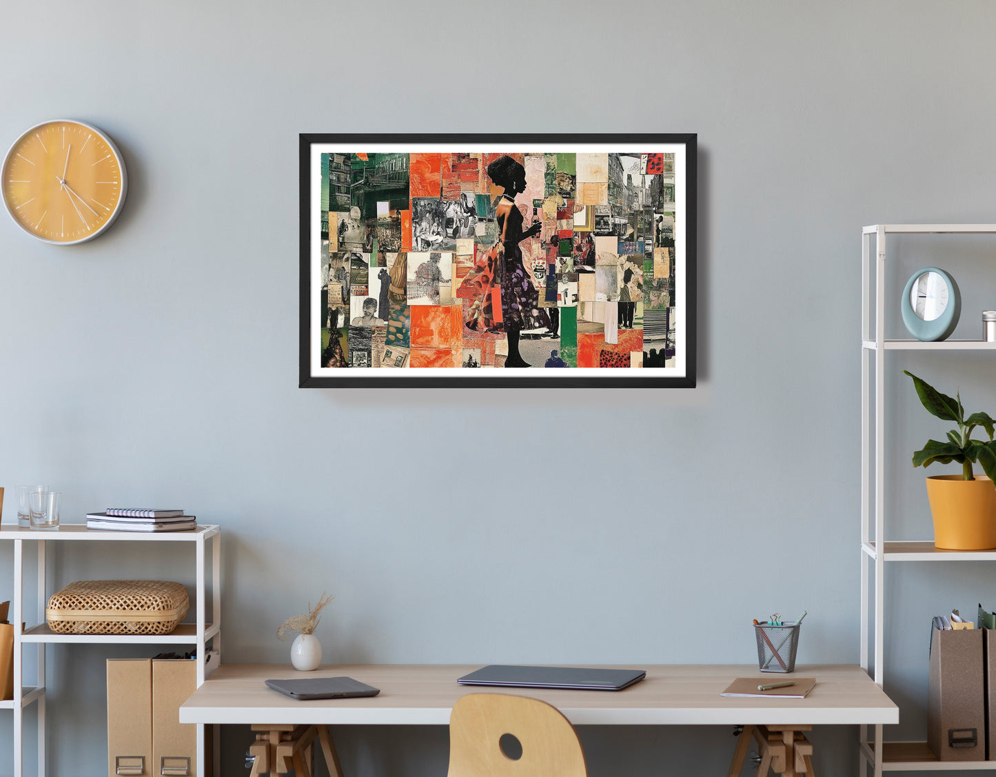 Black Woman Collage African American wall art view 72