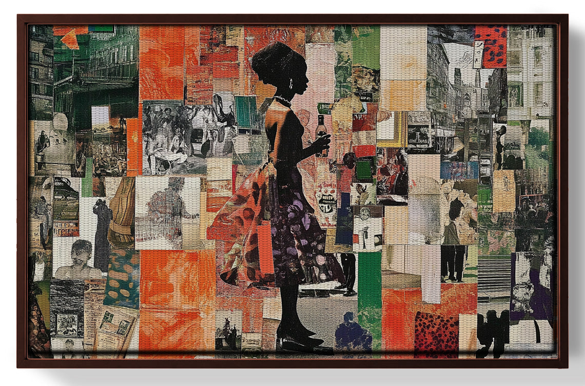 Black Woman Collage African American wall art view 31