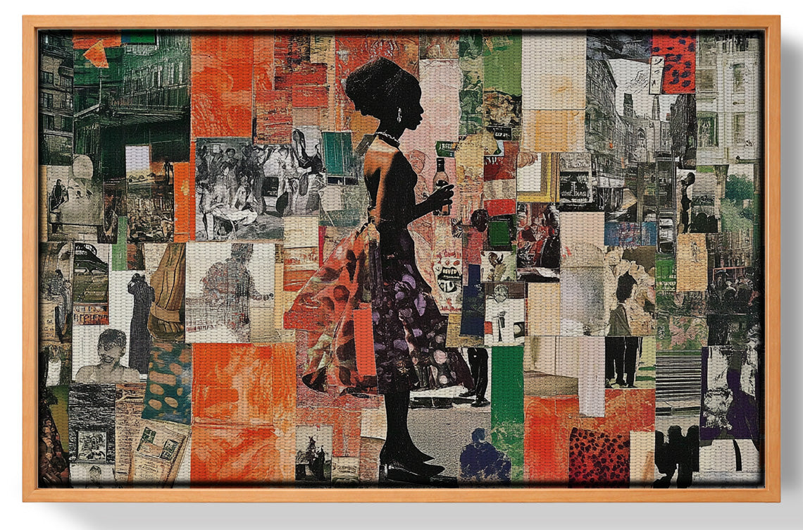Black Woman Collage African American wall art view 43