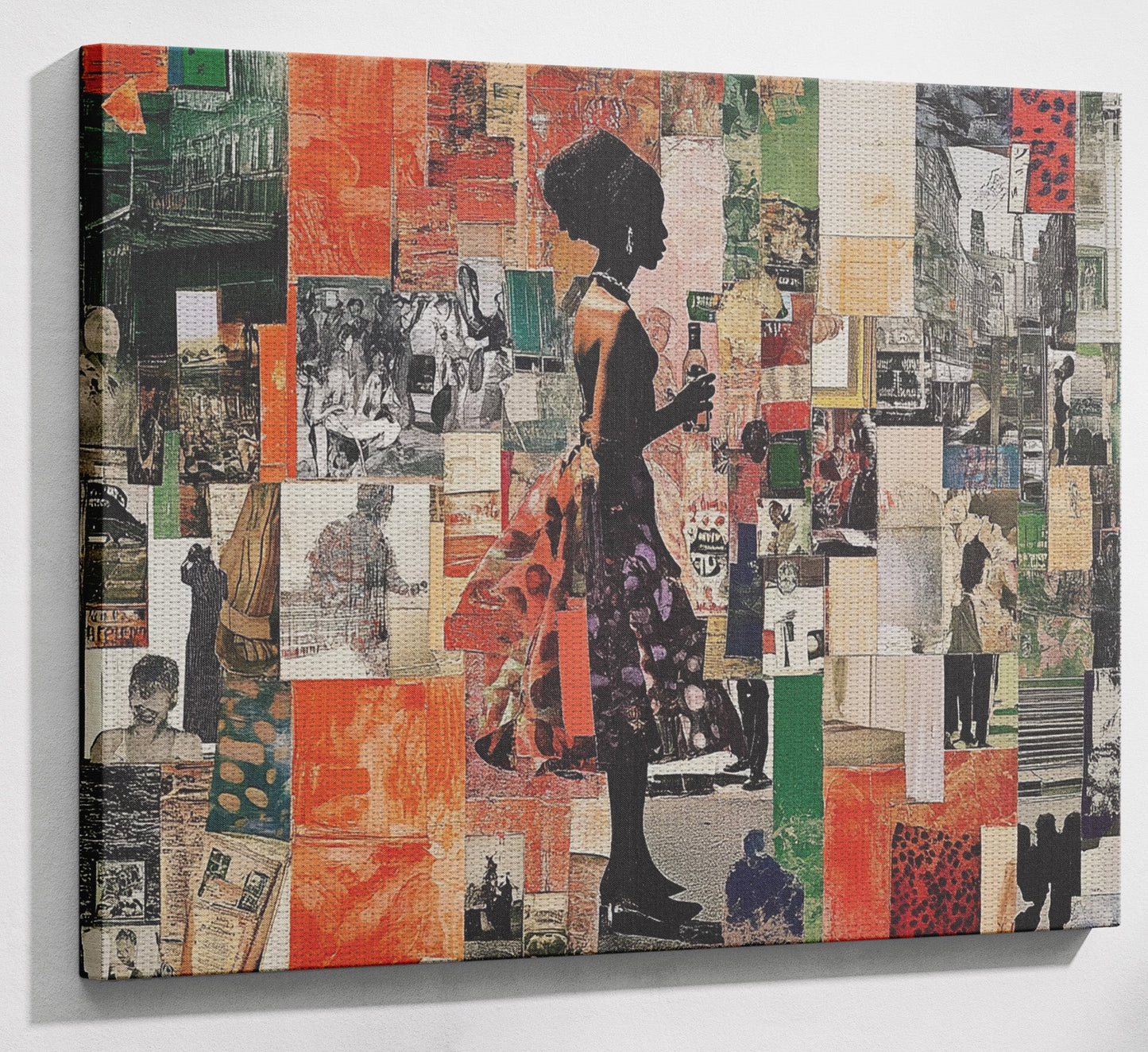Black Woman Collage African American wall art view 13