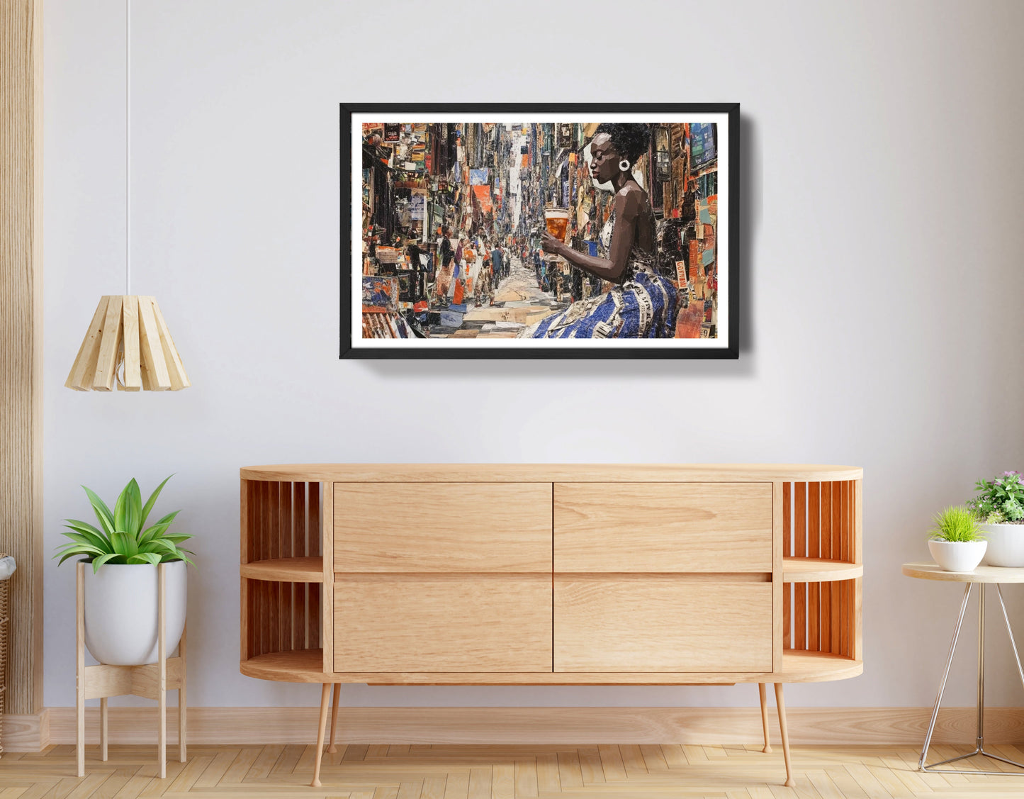 Black Woman Sewing Collage African American wall art view 68