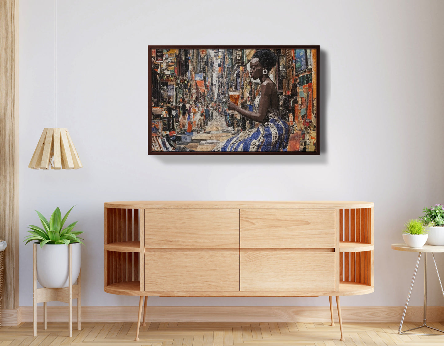 Black Woman Sewing Collage African American wall art view 32