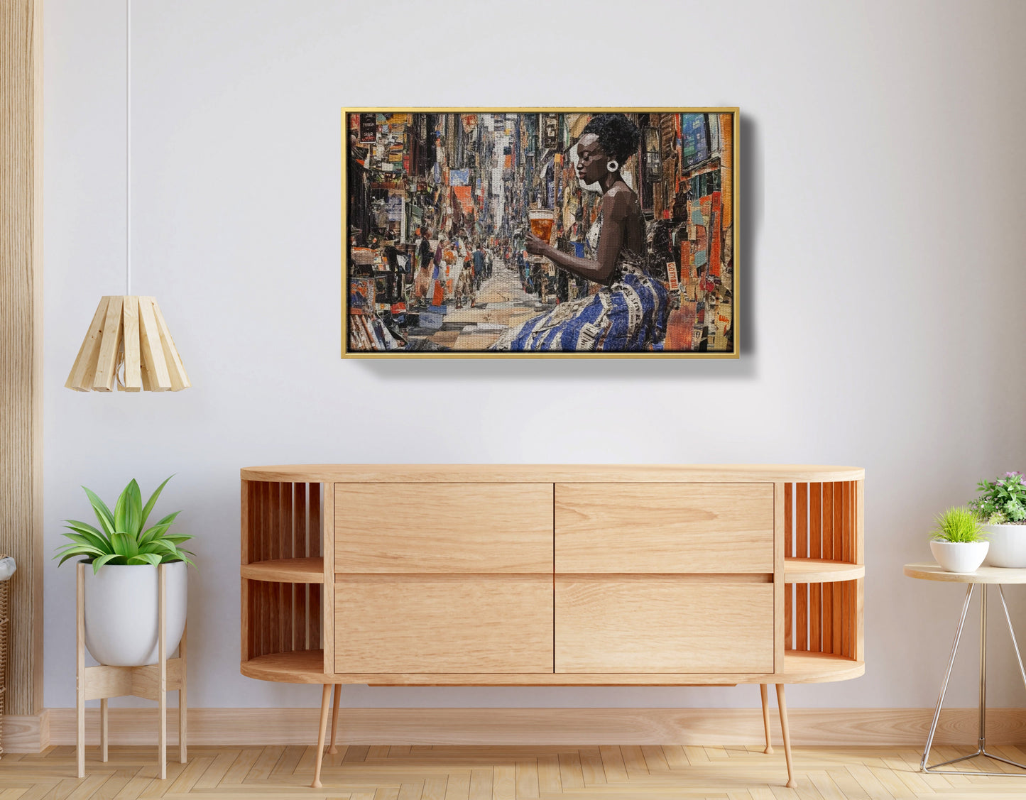 Black Woman Sewing Collage African American wall art view 38