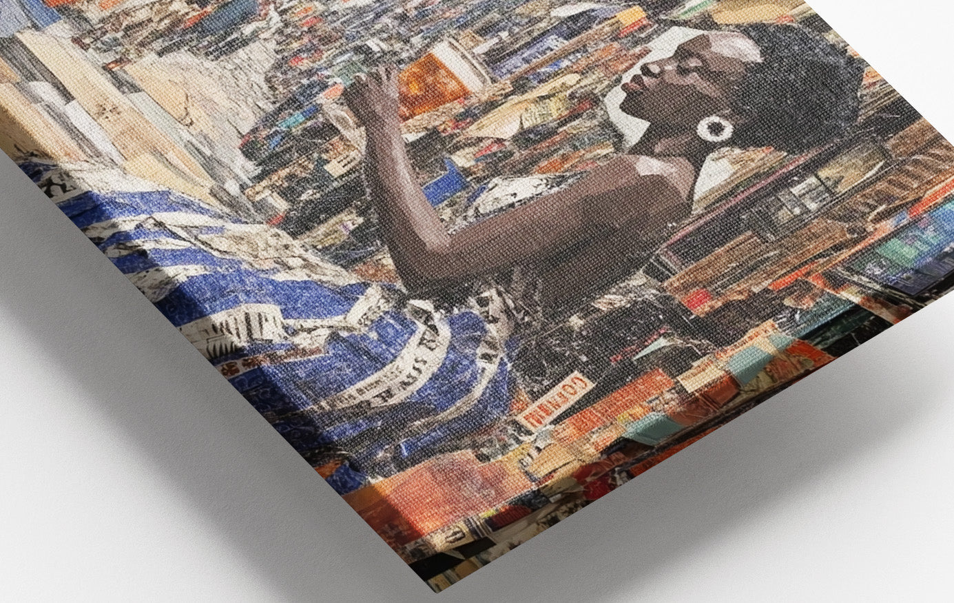 Black Woman Sewing Collage African American wall art view 16