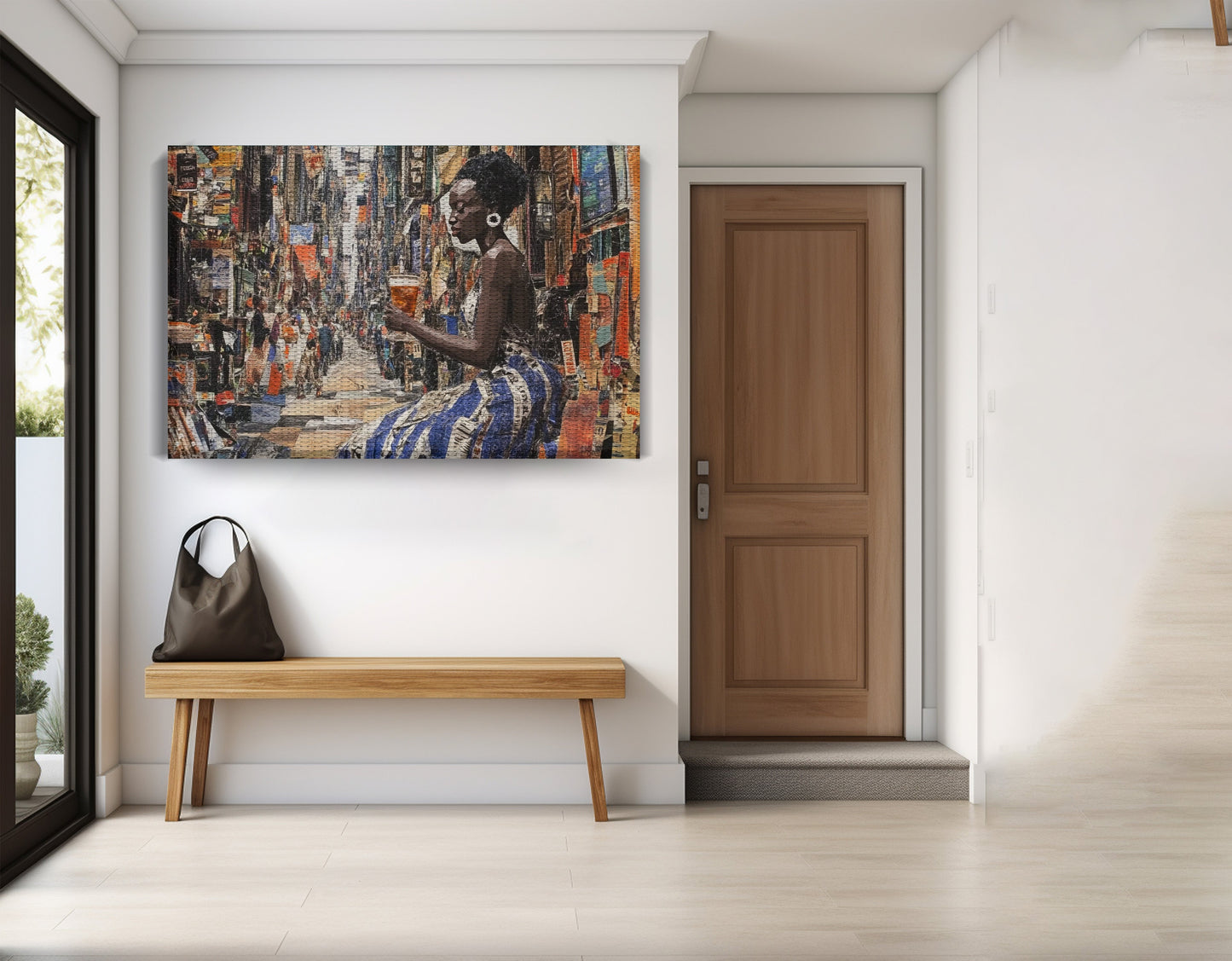 Black Woman Sewing Collage African American wall art view 17