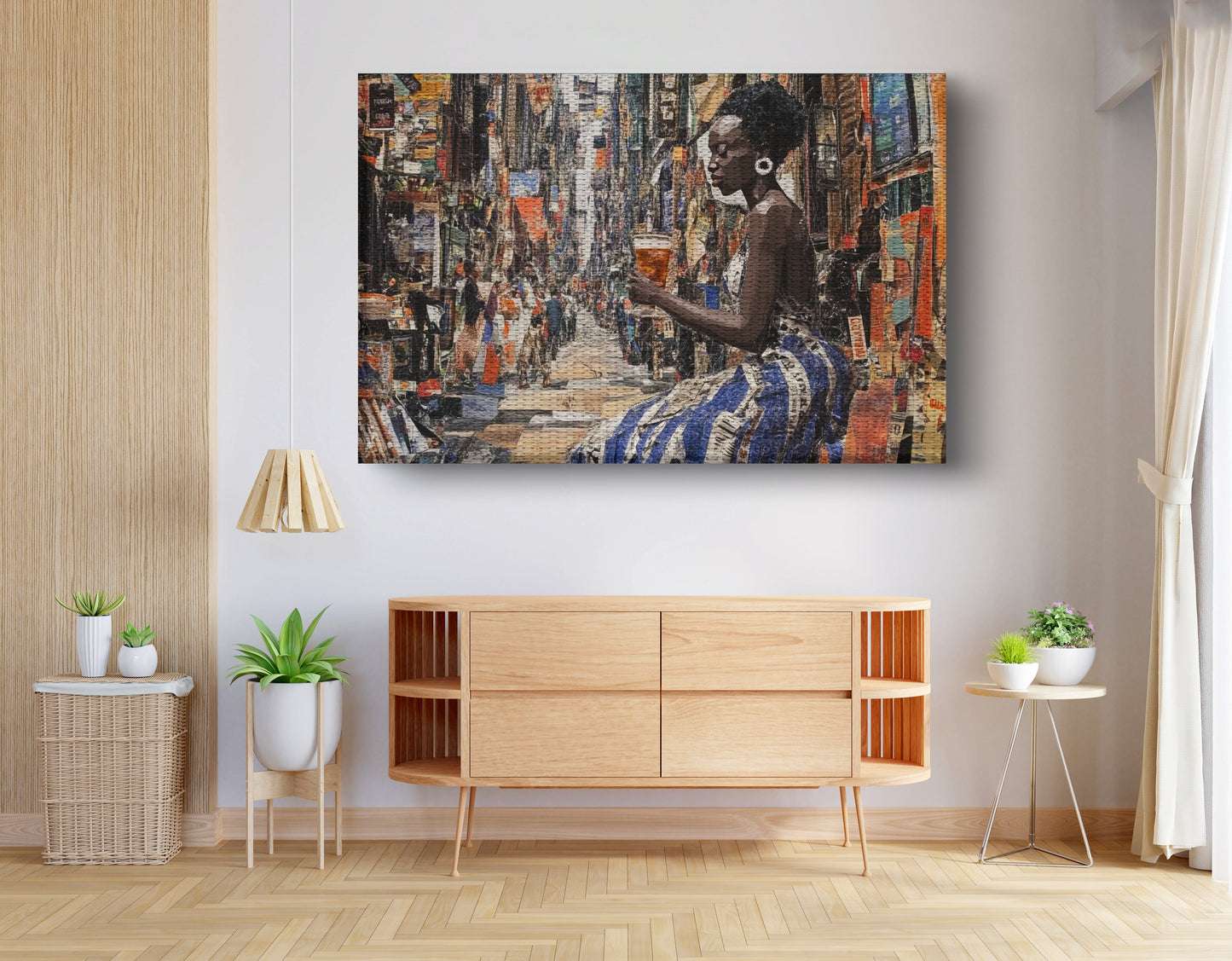 Black Woman Sewing Collage African American wall art view 14