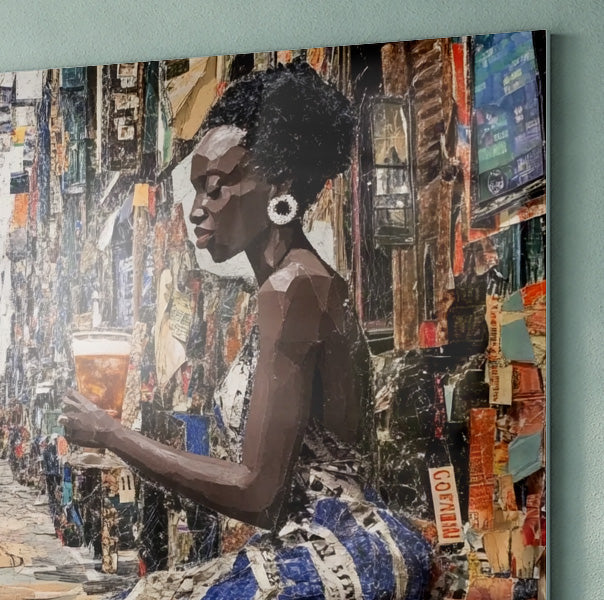 Black Woman Sewing Collage African American wall art view 22