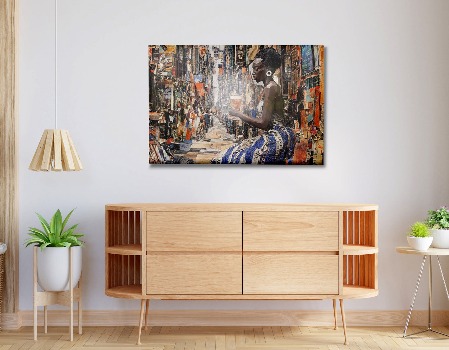Black Woman Sewing Collage African American wall art view 20