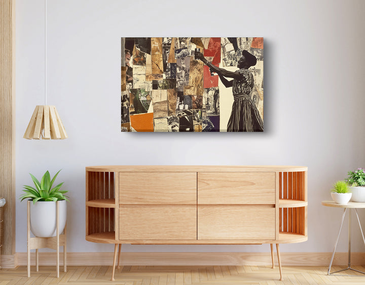 Black Woman Collage African American Wall Art