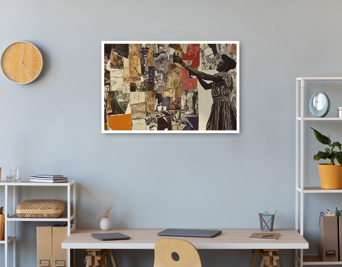 Black Woman Collage African American wall art print view