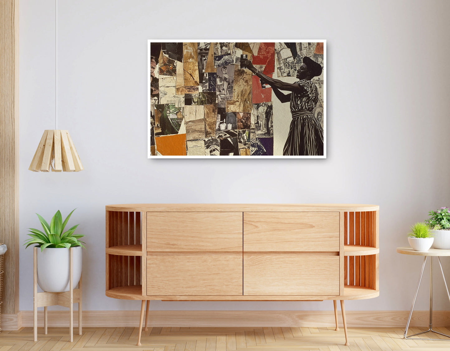 Alternate view of Black Woman Collage African American wall art canvas print