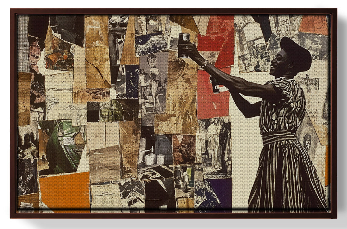 Black Woman Collage African American wall art view 31