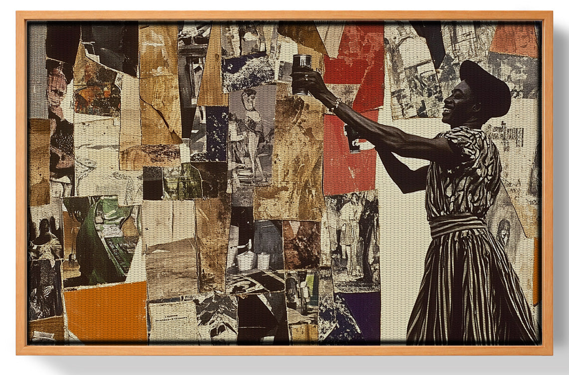 Black Woman Collage African American wall art view 43