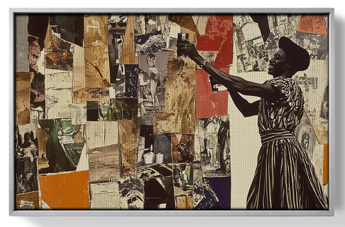 Black Woman Collage African American wall art view 55