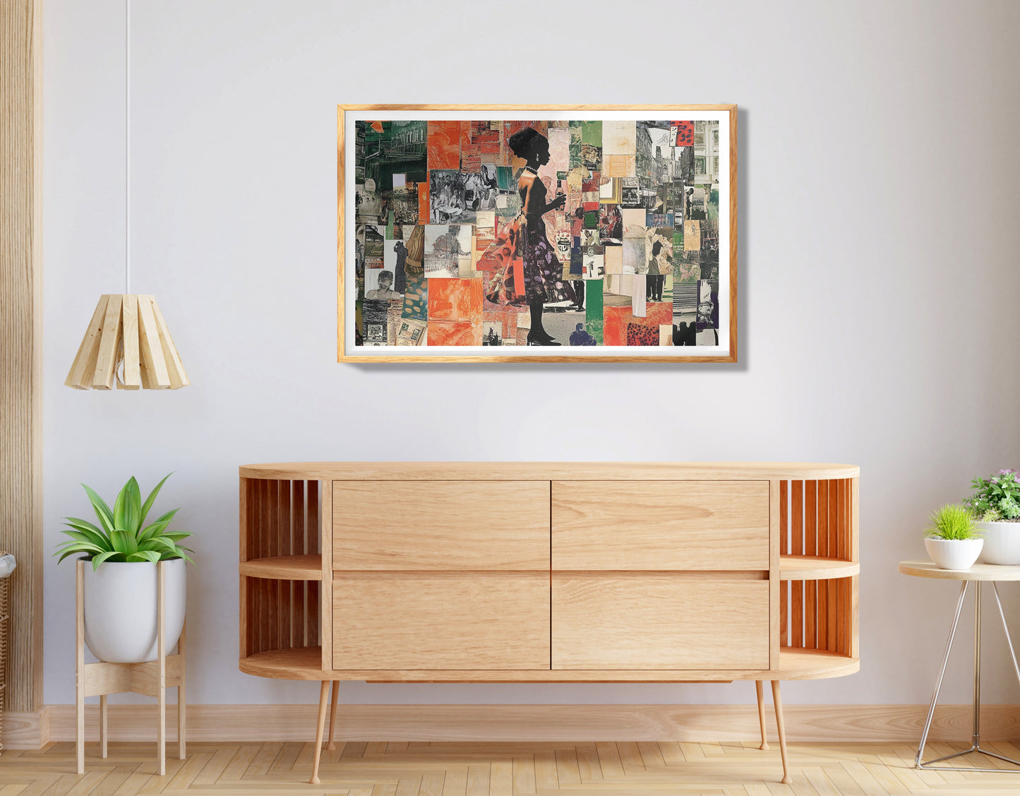 Black Woman Sewing Collage African American wall art view 74