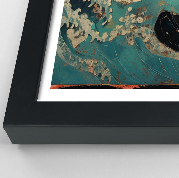 Sea Turtle Ocean Black Caribbean wall art view 70