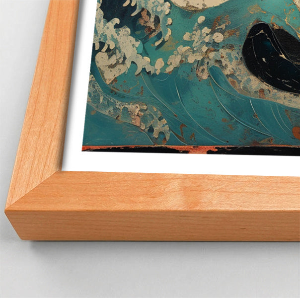Sea Turtle Ocean Black Caribbean wall art view 82