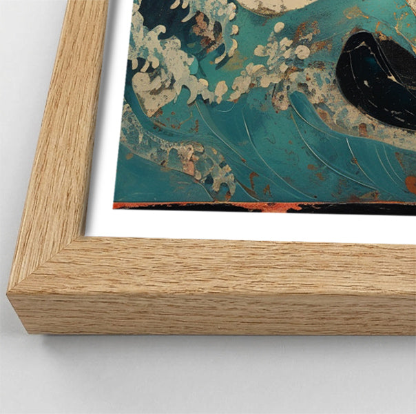 Sea Turtle Ocean Black Caribbean wall art view 76